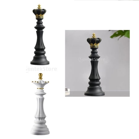 2pcs International Chess Sculpture Chessmen Ornament Statue Photo Props Desktop Crafts