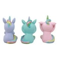 thumbnail image 3 of Ebros Whimsical See Hear Speak No Evil Rainbow Unicorn Figurine Set Of Three 2.75"Tall Enchanted Forest Glade Wise Unicorns Small Decorative Statues, 3 of 5