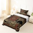 thumbnail image 5 of Manfei Classic Aztec Twin Sheets,Jungle Deer Bear Bedding,Brown,3-Piece,1 Fitted Sheet and 1 Pillowcase, 5 of 6