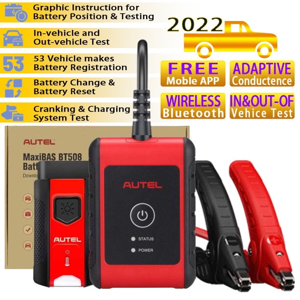 Autel MaxiBAS BT508 Battery Tester Vehilce Electrical System Analyzer