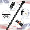 thumbnail image 5 of AEASKIEY Black Flagpole Tangle Free for Outside, Heavy Duty without Bracket for Outdoor, Car, 7ft, 5 of 6