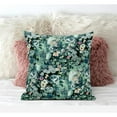 thumbnail image 3 of Sea Garden Rose Coussin en Tissu Rouge Vert Clair 18x18, 3 of 6