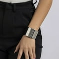 thumbnail image 5 of SIfdSeng Bracelet Rétro Géométrique Brillant avec Design Simple Bracelet Grand pour Femmes 1Pcs Bracelets Initiales pour Femmes Bracelet Cœur Jonc Bracelet Cœur 925 Argent, 5 of 5