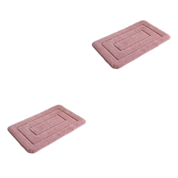 Cateissary Alfombra de baño que no se desprende con textura y absorción de agua fuerte Absorción de agua en el baño Rosa 40x60CM Rosa 40x60CM 2Conjunto