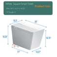 thumbnail image 2 of Square Smart Toilet with Built-in Tank for Modern Bathroom, Remote Control, Tankless Bidet Toilet with Foot Touching Lid Opening, Auto Flush, Heated Seat, LED Digital Display, User Memory, White, 2 of 8