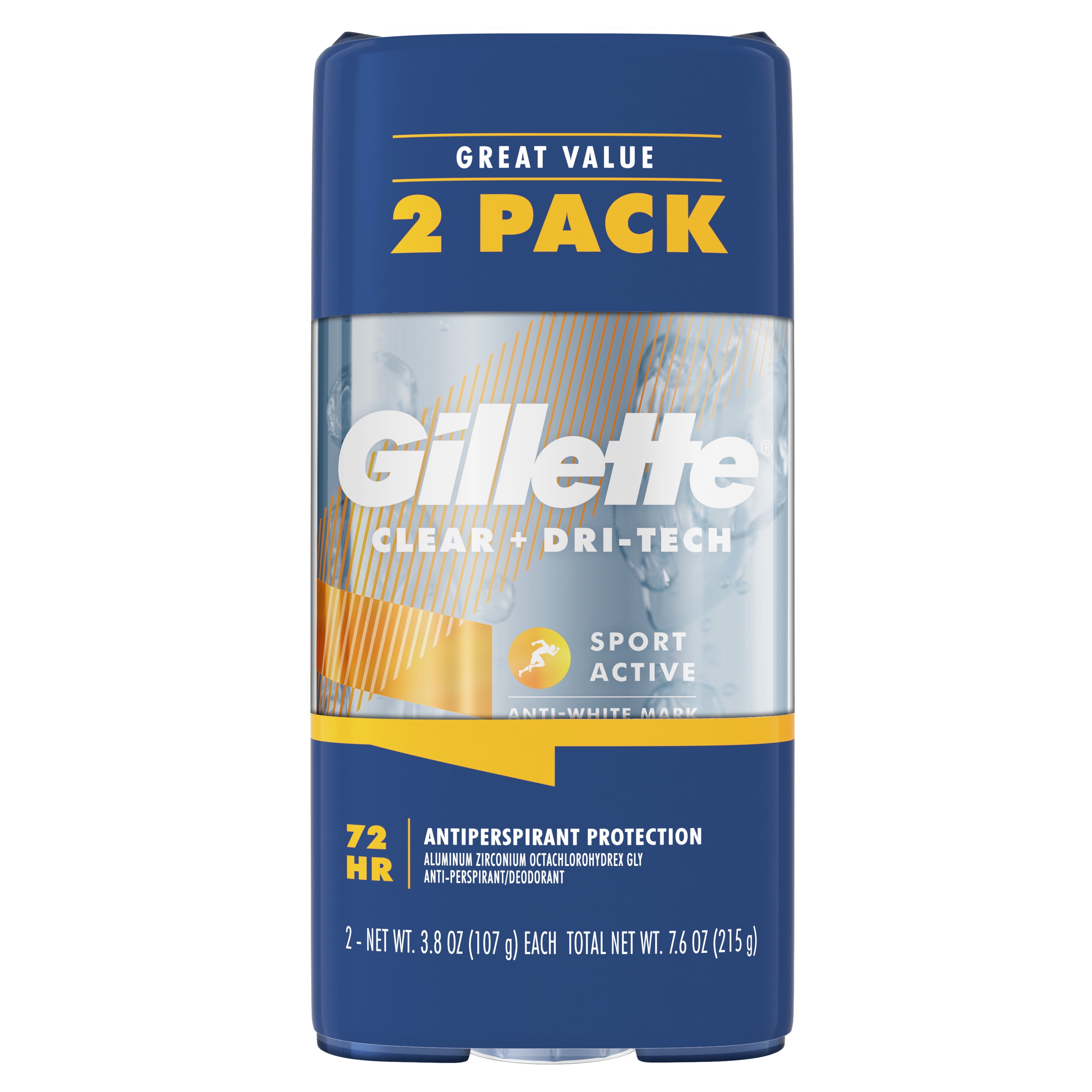 Gillette Clear Gel Antiperspirant Deodorant, Sport Active, 3.8 oz, 2