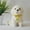 white, variant on Simulation pet dog toy, lifelike furry barking collectible puppy figurine for home office décor, realistic plush companion gift with soft faux fur
