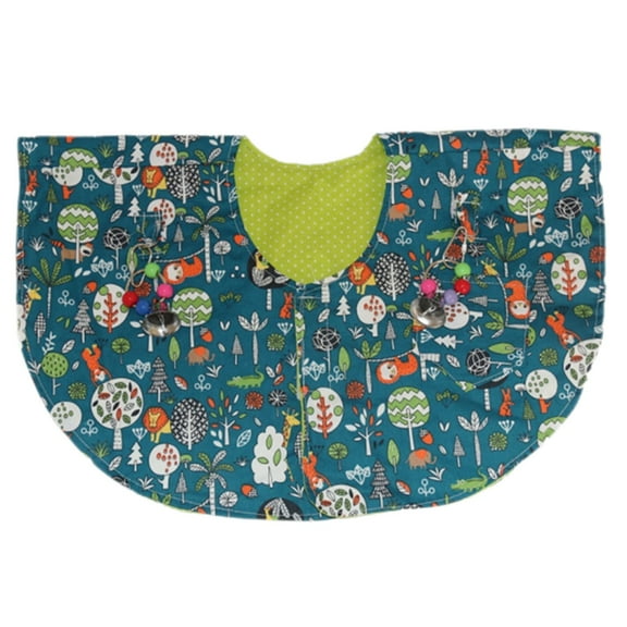 Anti-Scratch Bird Shoulder Protector Cape Anti-Bird Poops Shoulder Pad Protective Shawl with Bell Toy for Bird Parrot