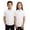 White, variant on Boys & Girls School Uniform Polo Shirt, 2-Pack Short Sleeve Pique Knit Polos, Navy, Adult Medium, Husky – ClassExceed