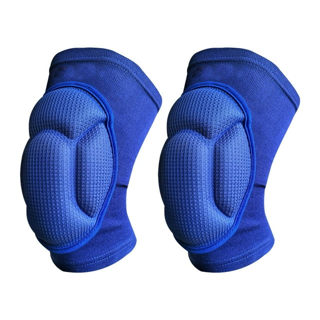 Rodilleras, rodilleras, soportes, amortiguadores, rodilleras, equipo de protección para correr, fútbol, baile, fútbol y voleibol. Azul M