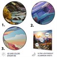 thumbnail image 3 of Designart "Sharp Peaks The Colorful Mountains I" Abstract Metal Art Print, 3 of 5