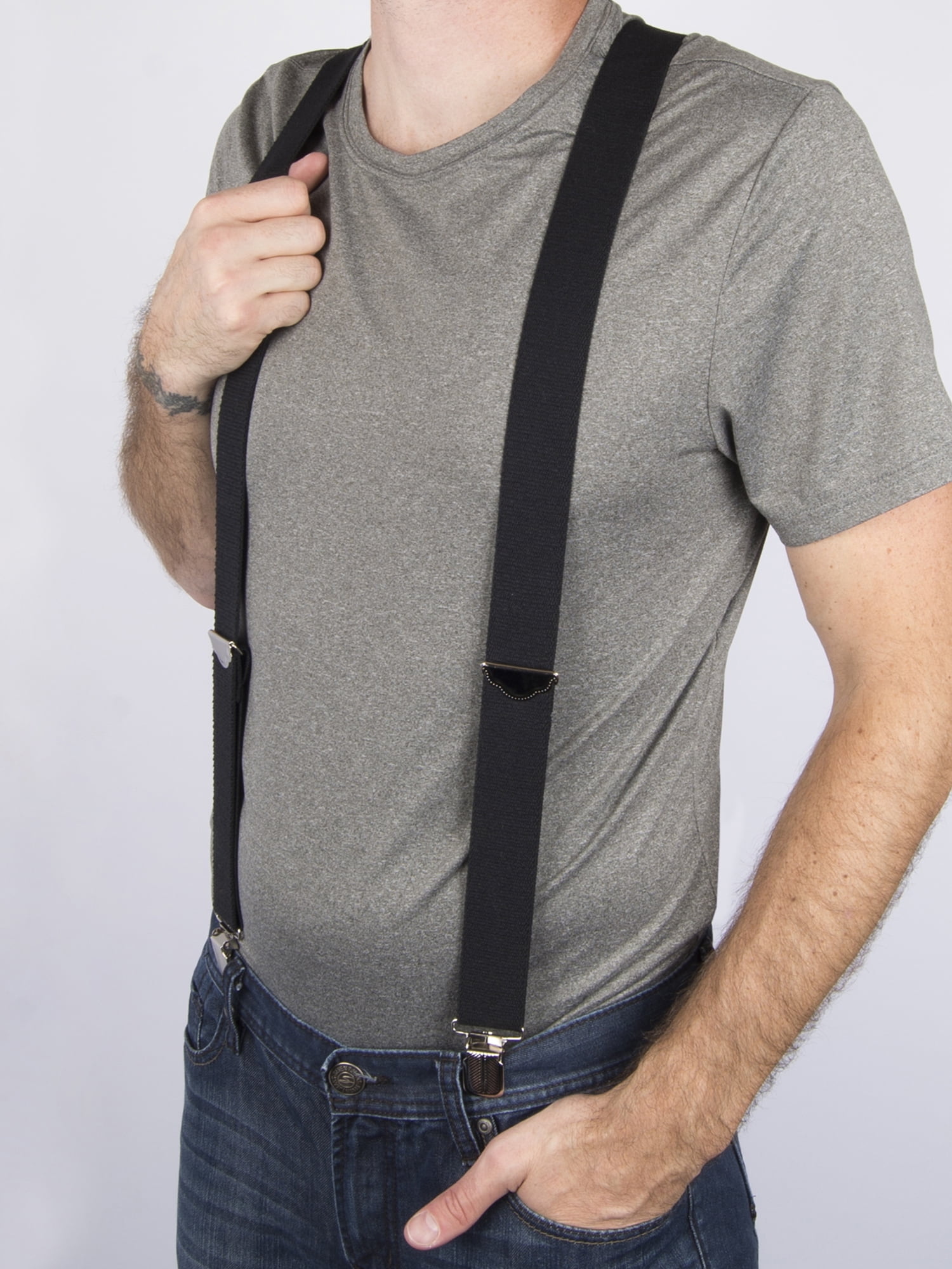 Dickies Mens 1-1/2 Solid Straight Clip Suspender 