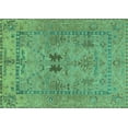 thumbnail image 1 of Ahgly Company Indoor Rectangle Abstract Turquoise Blue Modern Area Rugs, 7' x 9', 1 of 4