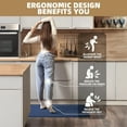 thumbnail image 3 of OEAKAY Kitchen Rug, Cushioned Anti Fatigue Kitchen Mat Set 2 Pieces, 17.5"x30"+17.5"x60", Navy Blue, 3 of 8