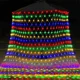 thumbnail image 4 of Guirnalda de luces solares para exteriores, 200 LED, 3 x 2 m, para Navidad, resistente al agua, para árboles y arbustos, 4 of 5