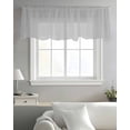 thumbnail image 5 of Grey Valance Curtains for Kitchen/Living Room/Bathroom/Bedroom Window, Modern Pure Gray Rod Pocket Small Topper Half Short Window Curtains Voile Sheer Scarf 42"x18", 5 of 8