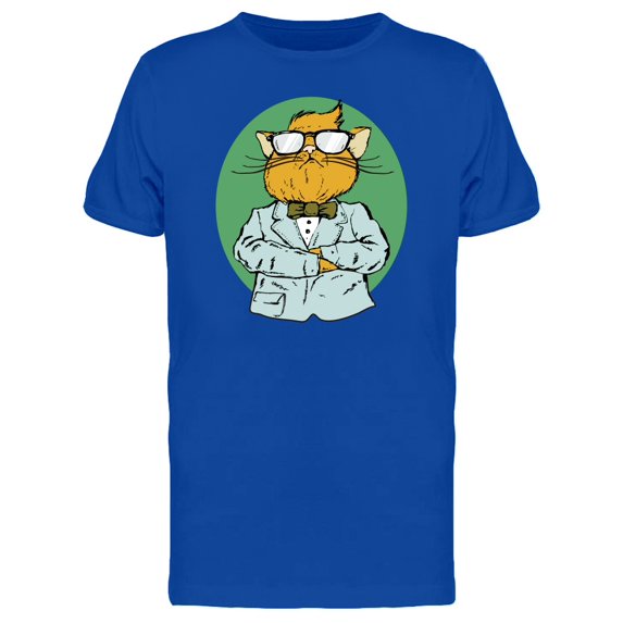 Proud Cat With Hipster Attire Tee Men's -Image by Shutterstock