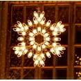 thumbnail image 6 of 18" 50 Lighted Snowflake Christmas Window Silhouette Decoration, 6 of 7