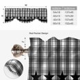 thumbnail image 6 of Gray Black Plaid Tie Up Valance Curtains for Windows, Kitchen Curtains Window Treatments, Vintage Star Greyish Buffalo Lattice Short Window Shades Valances for Bedroom Bathroom Cafe 54"x18", 6 of 8
