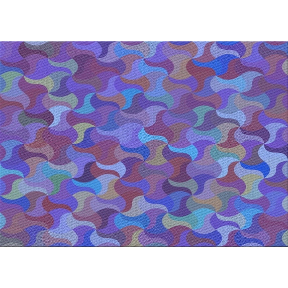 Ahgly Company Machine Washable Indoor Rectangle Transitional Blue Area Rugs, 4' x 6'