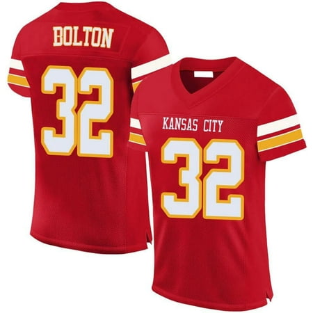 Men's Kansas City Bolton 32 Football Fashion Stitched Jersey Game Player Jerseys T-shirt, Large