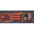 thumbnail image 1 of Drapeaux Vintage des Pays du Monde Entier Papier Peint Bord Rétro Design, Rouleau 15' x 5'', 1 of 3