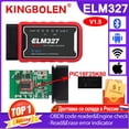 thumbnail image 2 of Nuevo ELM327 V1.5 OBD2 escáner PIC18F25K80 Bluetooth/Wifi ELM 327 OBD herramienta de diagnóstico de coche para Android/IOS OBDII Mini lector de código Tan Jianjun unisex, 2 of 2