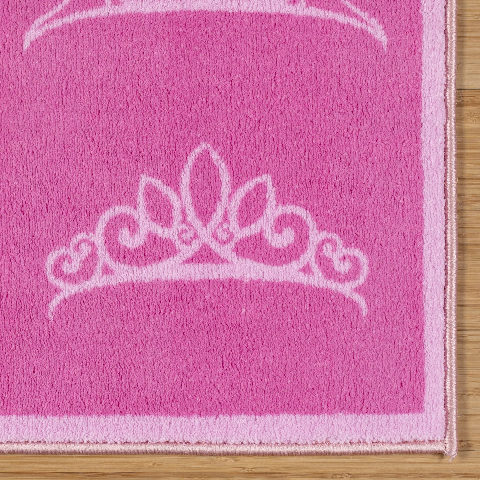 Disney Princess Crown Pink Printed Polyester Easy-Care Youth