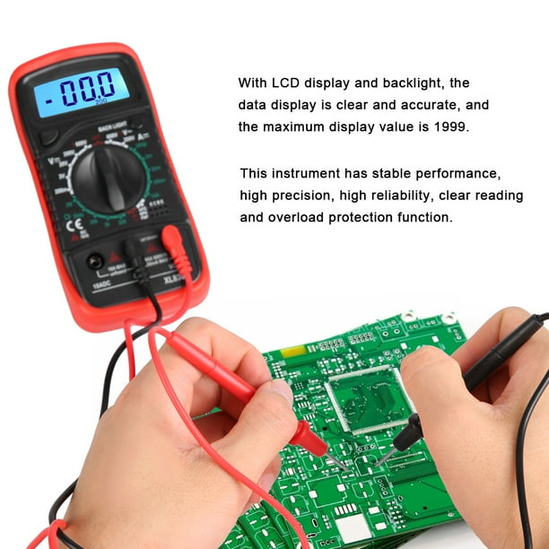 Multimètre Numérique Voltmètre Testeur Electrique écran LCD XL830L