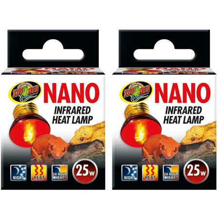 Nano Infrared Heat Lamp 25w (2 Pack) - Includes DBDPet Pro-Tip Guide