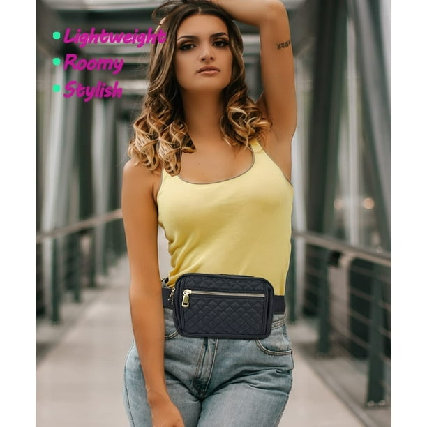 Rinoneras para mujer rinoneras de moda para adolescentes rinonera para viajes senderismo ciclismo correr facil de llevar cualquier telefono cartera negro JAMW Sencillez Bodega Aurrera en linea