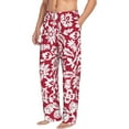 thumbnail image 2 of Balery Men'S Red Flowers Pants,Sleepwear Pants,Pajama Pants,Pj Bottoms Drawstring And Pockets-X-Large, 2 of 9