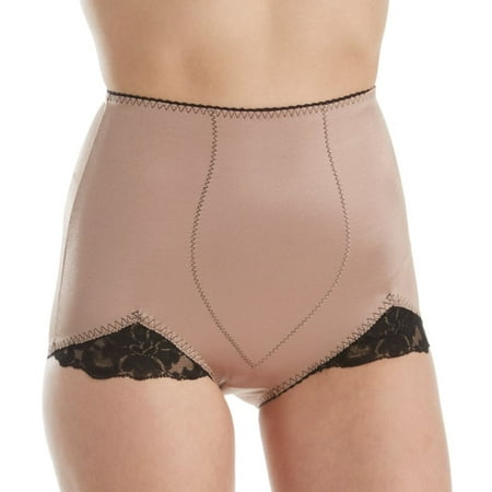 

Women s Rago 919 Light Shaping V Leg Brief Panty with Lace (Mocha 7X)