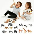 thumbnail image 2 of Juego de modelos de animales de la jungla para niños, juego de figuras de colección de cebras, leones, tigres y caballos, juguete de simulación para regalo de niños, 2 of 8