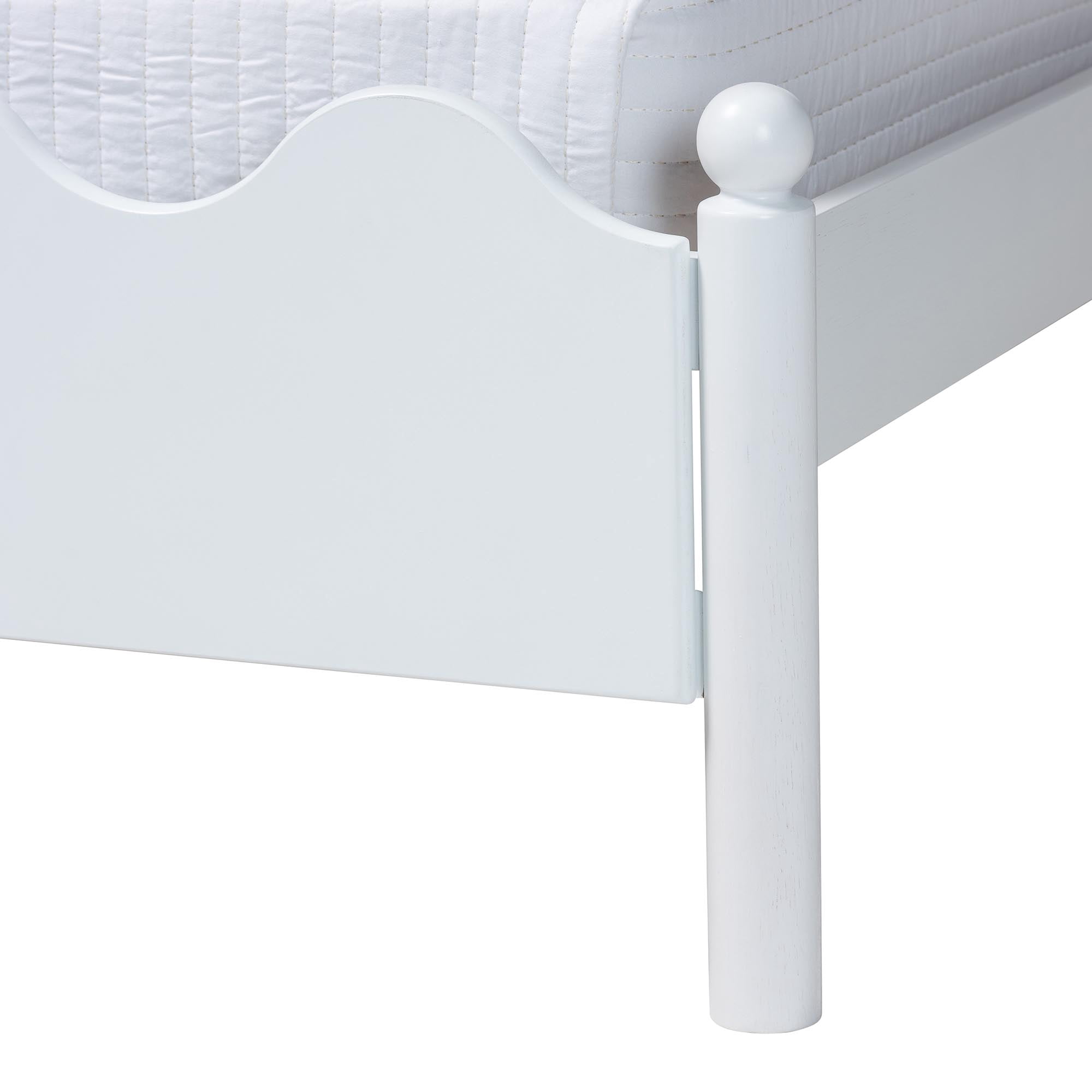 Baxton Studio Malaya Modern Platform Bed, Full, White