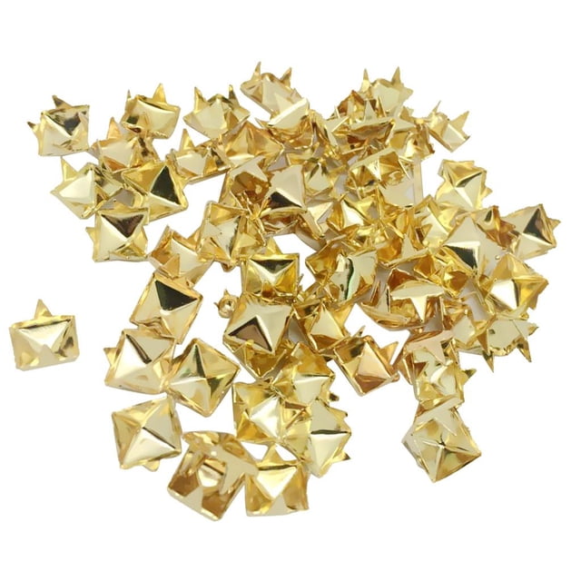 simhoa 100 Pcs Clous Pyramides Rivets Taches DIY Sac en Cuir Chaussures Or