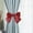 Red, variant on Bow Curtain Tiebacks Clips - Decorative Curtain Holdbacks for Living Room Home - Elegant Fabric Bow Tie Backs for Curtains Window Drapes Decor Accents