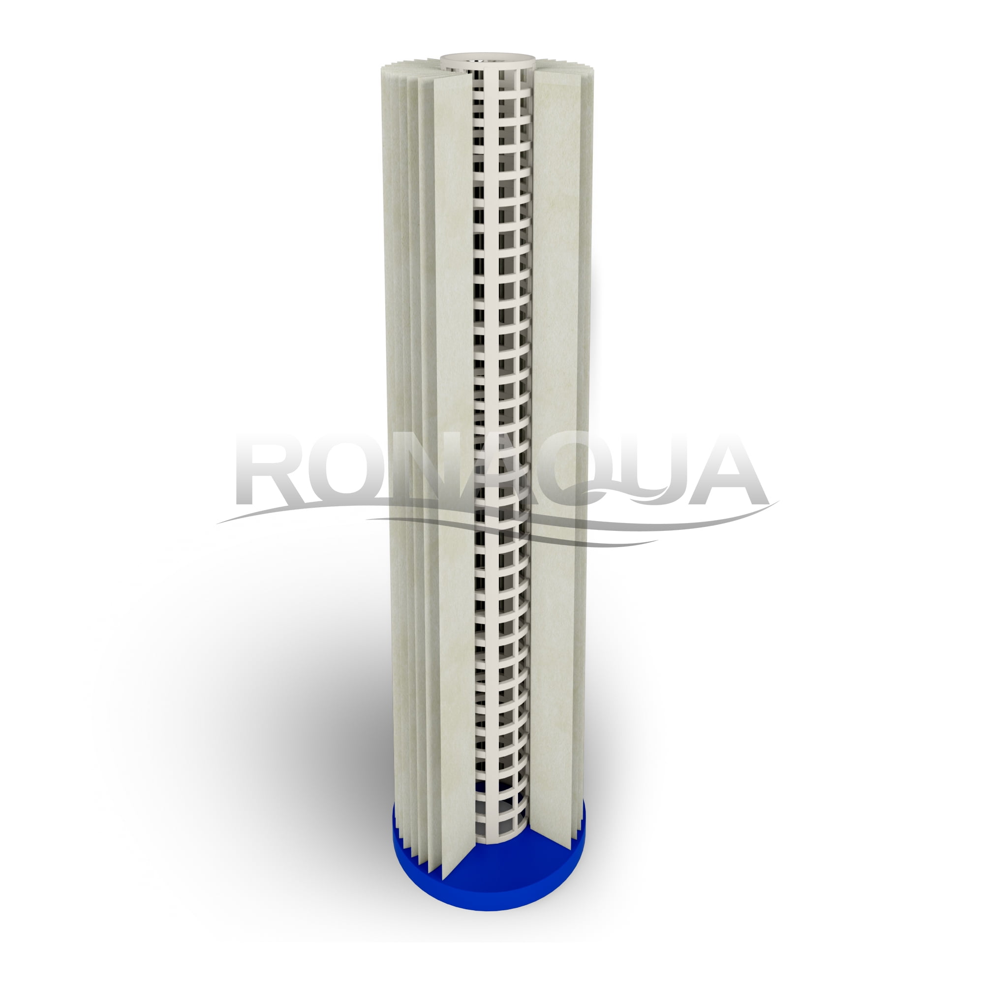 Big Blue Pleated Washable & Reusable Sediment Filter 5 Micron Amplified Surface Area, Removes Sand, Dirt, Silt, Rust, Extended Filter Life for 20" Big Blue Housing, by Ronaqua (Set of 8)