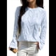 thumbnail image 1 of Suéter de Larga para Mujer, Jersey de Punto Acanalado de Otoño, Suéter Holgado de Cuello Redondo con Cable, Tops Tipo Jersey. Azul S, 1 of 7
