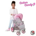 thumbnail image 6 of Cotton Candy Pink Twin Tandem Doll Stroller in Grey Polka Dots, Fits 2 Dolls Up to 18", 6 of 6