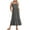 Gray, variant on IROINNID Women's Fashion Round-Neck Sling Sleeveless Pockets Patchwork Pullover Dress A-Line Solid Color Dress
