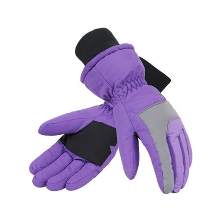 Women's 3M Thinsulate Winter Sports Ski Cycling Skiing Gloves, Dark Purple,