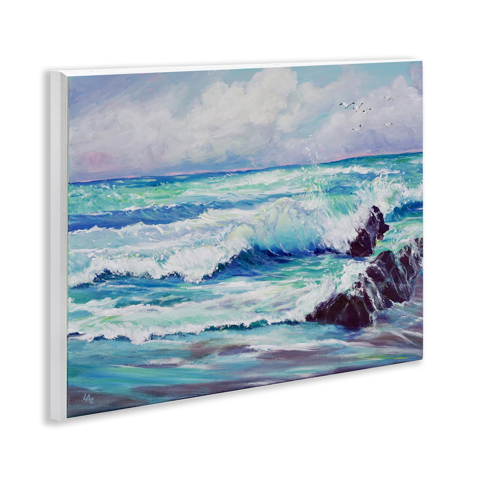 Stupell Industries Down By The Sea Wall Plaque Art, design by Lee Ann Zirbes