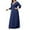 Navy, variant on Hfyihgf Plus Size Dresses for Women Wedding Guest Semi Formal Lace Cocktail Graduation Party Long Sleeve A Line Maxi Long Dress Navy XL