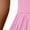 Pink, variant on DailyTrove Women's Multi Color Square Neck Short Sleeve Flared Dress, Romantic Outerwear for Summer Date Nights Seaside Trips