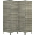 thumbnail image 7 of 4 Panels Patio Outdoor Privacy Screen Room Divider Grey Resin Wicker Weather Resistant, 7 of 7