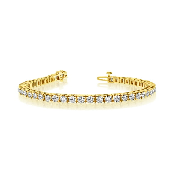 14k Yellow Gold 6 Ct. Classic Diamond Tennis Bracelet