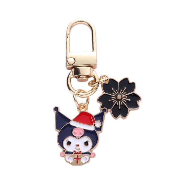 Estatuilla Jade Laurel perro llavero colgante lindo Hello Kitty accesorios de metal decoración del bolso del coche
