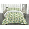 thumbnail image 3 of Ambesonne Peacock Quilted Bedspread Set 3 Pcs, Vivid Birds on Branches, King Size, Multicolor, 3 of 5