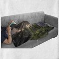 thumbnail image 6 of Forest Soft Flannel Fleece Blanket, Lake in Natura Reserve Springendal Netherlands Foggy Morning in Woods Ecology, Cozy Plush for Indoor and Outdoor Use, 70" x 90", Green Purplegrey, by Ambesonne, 6 of 6